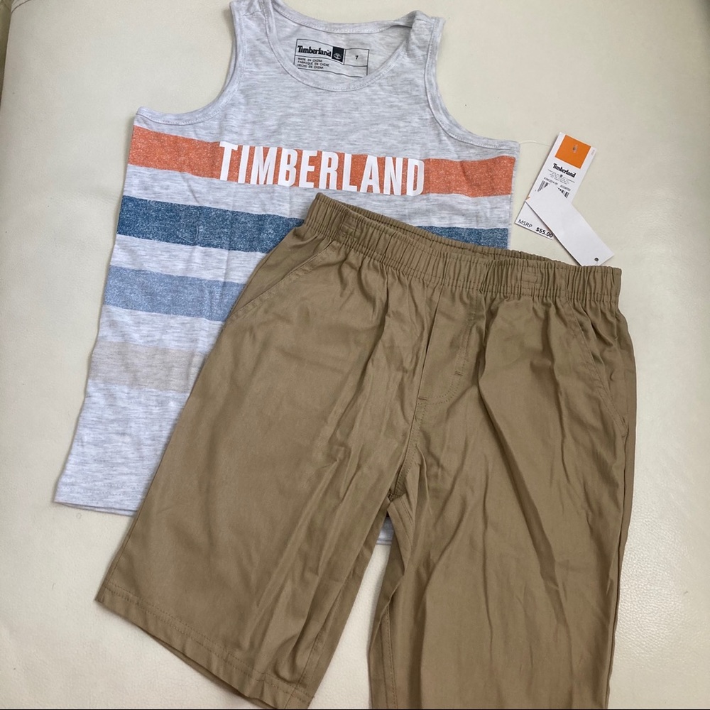 Timberland sleeveless top shorts set 5079